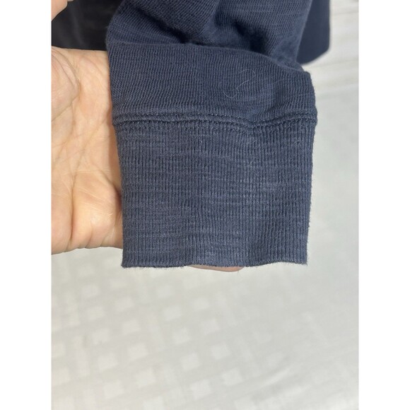 Faherty Hoodie Men Small Blue Organic Cotton Lightweight Pullover Slub Knit - Picture 6 of 14